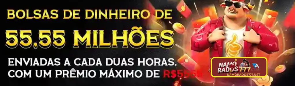 Recompensas mensais de 55,55 milhões em dinheiro para jogadores NAMORADOS777 cassino.