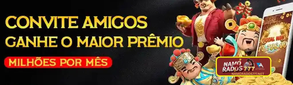 Convide amigos para o NAMORADOS777 cassino e receba bônus em dinheiro por cada indicação.